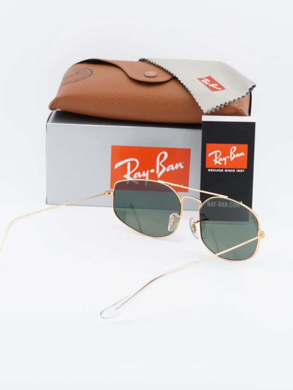 Ray-Ban RB3845 919631 Square Sunglasses - Legend Gold/G-15 Green